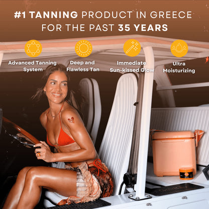 [Carroten] Intensive Tanning Gel, Browning Tan Accelerator, 5 oz | Non-Greasy, Water-Resistant with Carrot and Coconut Oil, Vitamin A & E For Moisture & Hydration, All skin types，Made in Greece